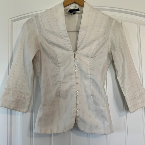 Zara Tops - Zara Basic Fitted Bodice Bouse Size M